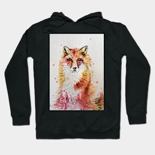 Fox Watercolor Painting Hoodie